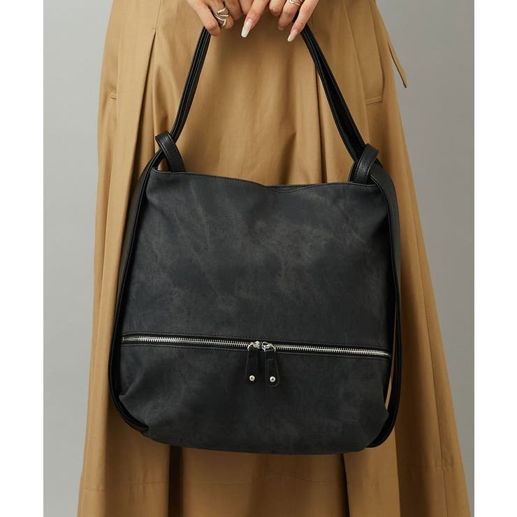 [2WAY/A4収納可]デニム風デザイン変形トートバッグ | MK MICHEL KLEIN BAG | 詳細画像1 