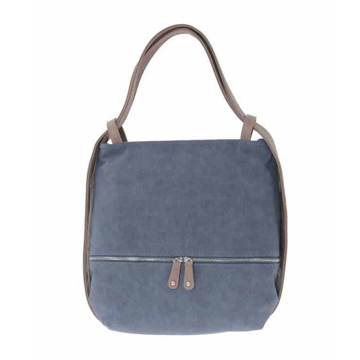 ネイビー | [2WAY/A4収納可]デニム風デザイン変形トートバッグ | MK MICHEL KLEIN BAG