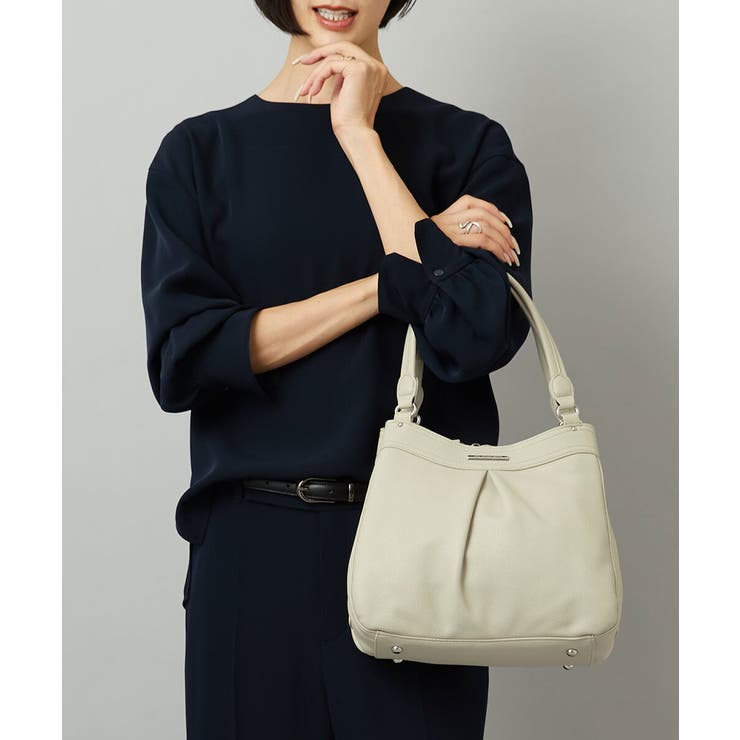 [2WAY]合成皮革タックデザインバッグ | MK MICHEL KLEIN BAG | 詳細画像1 