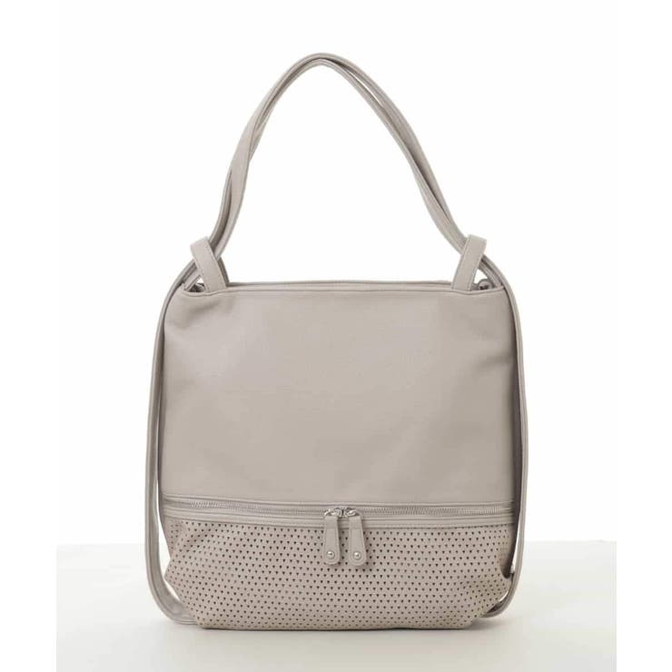 ライトグレー | [2WAY]パンチングデザイン変形トートバッグ | MK MICHEL KLEIN BAG