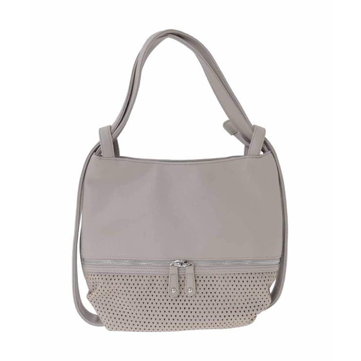 ライトグレー | [2WAY]パンチングデザイン変形ミニトートバッグ | MK MICHEL KLEIN BAG