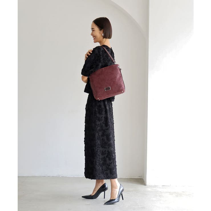 [2WAY]スエード風メタルタグアクセントショルダーバッグ | MK MICHEL KLEIN BAG | 詳細画像18 