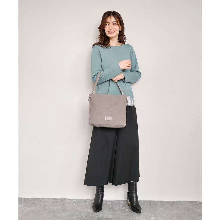 [2WAY]スエード風メタルタグアクセントショルダーバッグ | MK MICHEL KLEIN BAG | 詳細画像19 