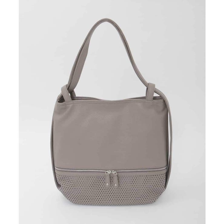 グレージュ | [2WAY]パンチングデザイン変形トートバッグ | MK MICHEL KLEIN BAG