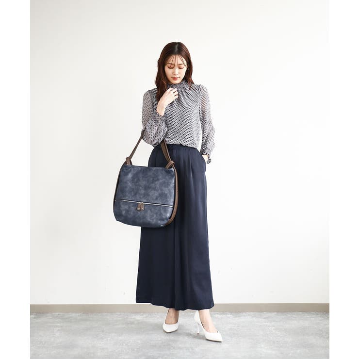 [2WAY/A4サイズ対応]シルバーラメアクセント変形トートバッグ | MK MICHEL KLEIN BAG | 詳細画像24 