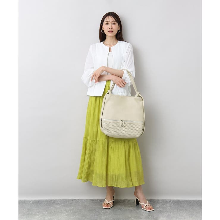 [2WAY/A4サイズ対応]パンチングデザイン変形トートバッグ | MK MICHEL KLEIN BAG | 詳細画像26 