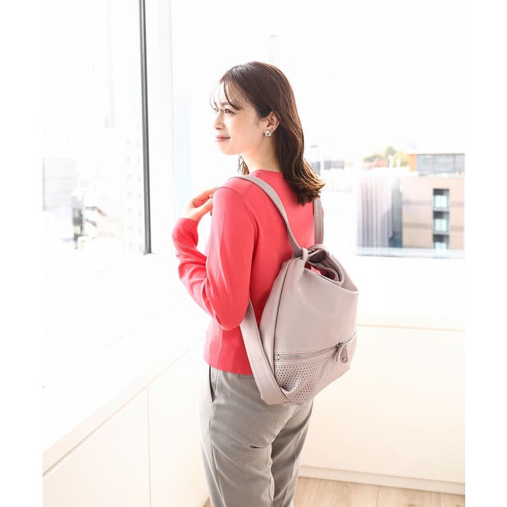 [2WAY/A4サイズ対応]パンチングデザイン変形トートバッグ | MK MICHEL KLEIN BAG | 詳細画像27 