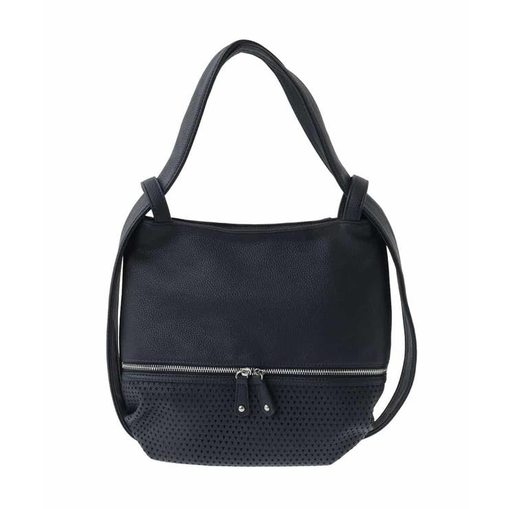 ネイビー | [2WAY]パンチングデザイン変形ミニトートバッグ | MK MICHEL KLEIN BAG