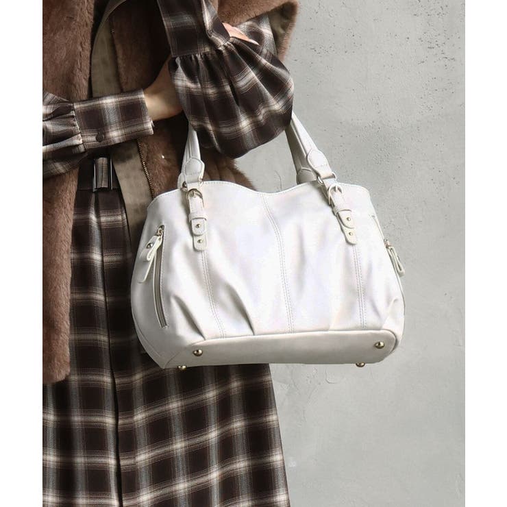 [2WAY]ベルトデザインラウンドトートバッグ | MK MICHEL KLEIN BAG | 詳細画像1 