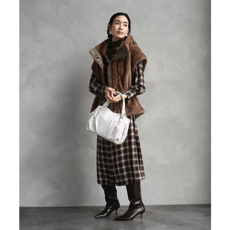 [2WAY]ベルトデザインラウンドトートバッグ | MK MICHEL KLEIN BAG | 詳細画像17 