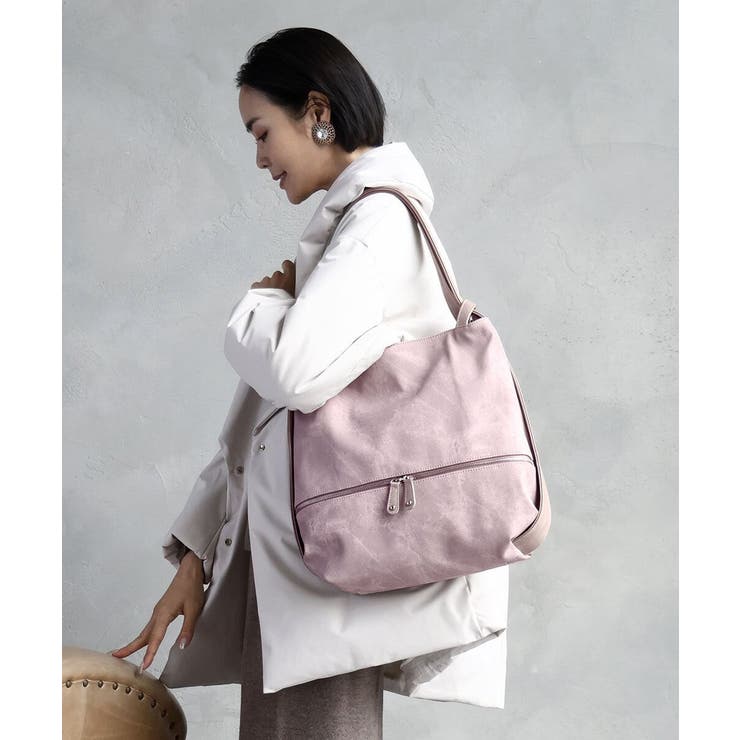 [2WAY/A4収納可]デニム風デザイン変形トートバッグ | MK MICHEL KLEIN BAG | 詳細画像1 