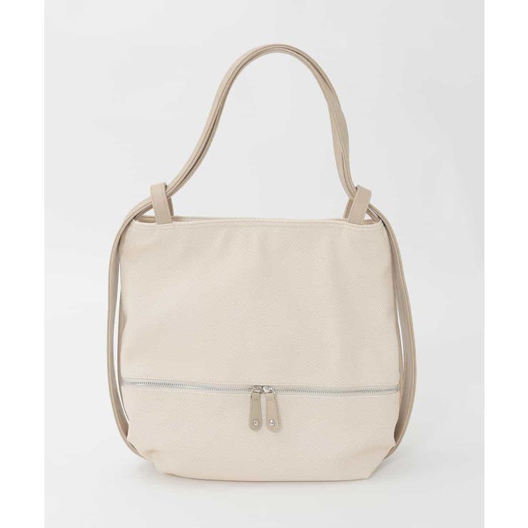 アイボリー | [2WAY/A4収納可]デニム風デザイン変形トートバッグ | MK MICHEL KLEIN BAG