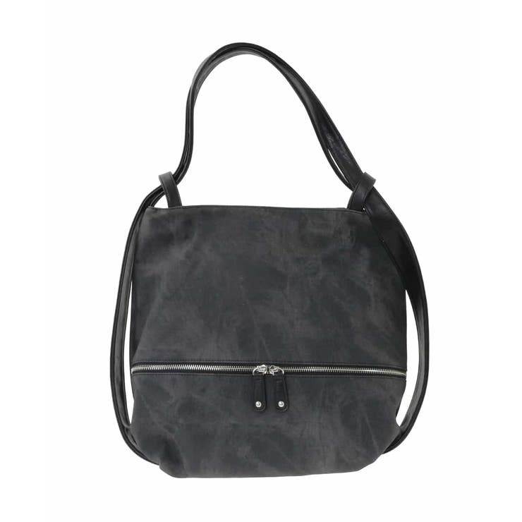 ブラック | [2WAY/A4収納可]デニム風デザイン変形トートバッグ | MK MICHEL KLEIN BAG