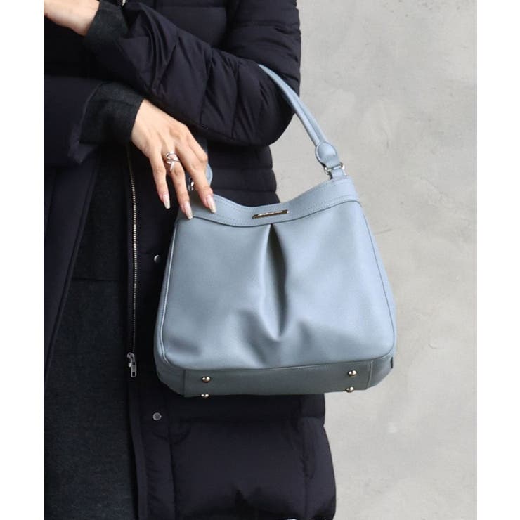 [2WAY]合成皮革タックデザインバッグ | MK MICHEL KLEIN BAG | 詳細画像1 