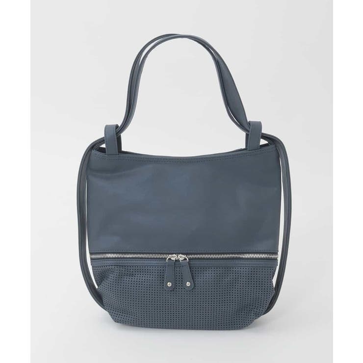 ネイビー | [2WAY]パンチングデザイン変形ミニトートバッグ | MK MICHEL KLEIN BAG