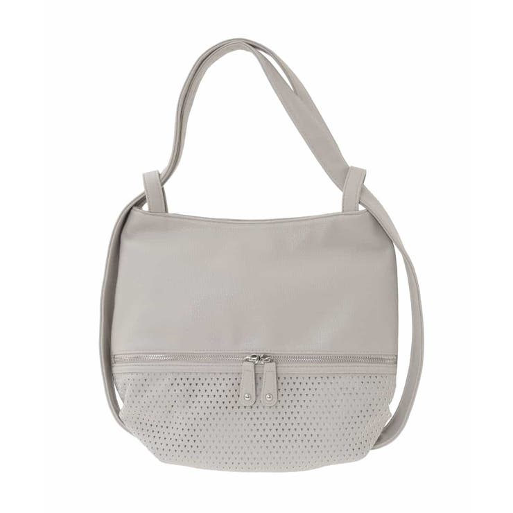 ライトグレー | [2WAY]パンチングデザイン変形ミニトートバッグ | MK MICHEL KLEIN BAG