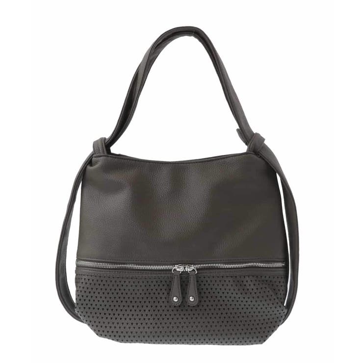 ダークグレー | [2WAY/人気の定番BAG]パンチングデザイン変形ミニトートバッグ | MK MICHEL KLEIN BAG