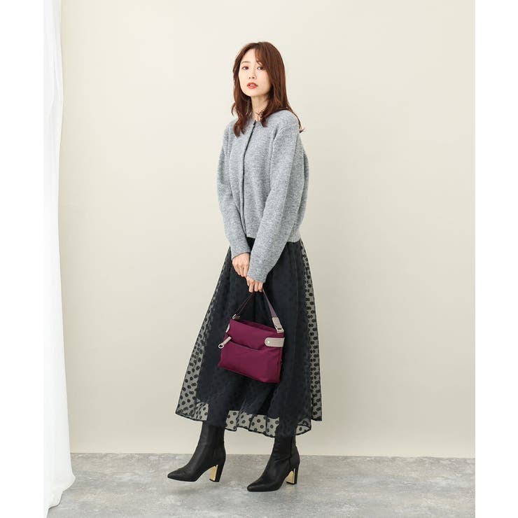 [撥水/500g以下の軽量]アクセントレザーコンパクトショルダーバッグ | MK MICHEL KLEIN BAG | 詳細画像18 