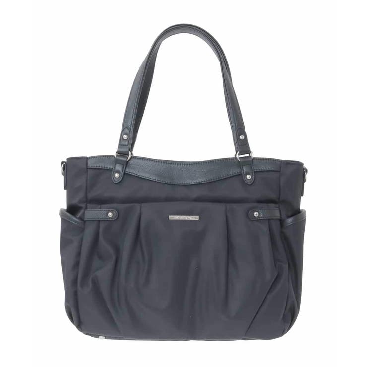 ブラック | [撥水/2WAY/A4収納可]サイドポケットパイピングバッグ | MK MICHEL KLEIN BAG