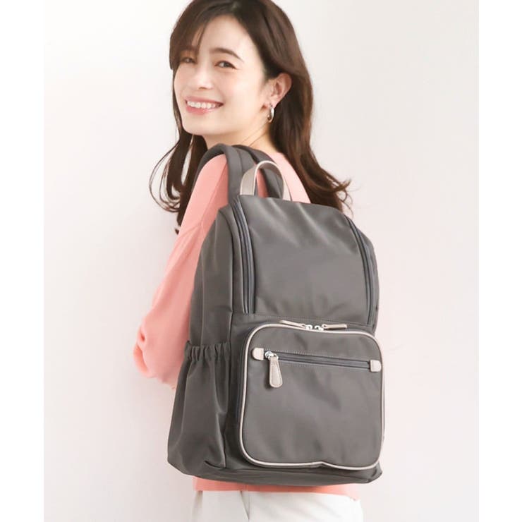 [撥水/A4収納可]スクエアデザインバックパック | MK MICHEL KLEIN BAG | 詳細画像1 