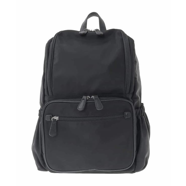 ブラック | [撥水/A4収納可]スクエアデザインバックパック | MK MICHEL KLEIN BAG