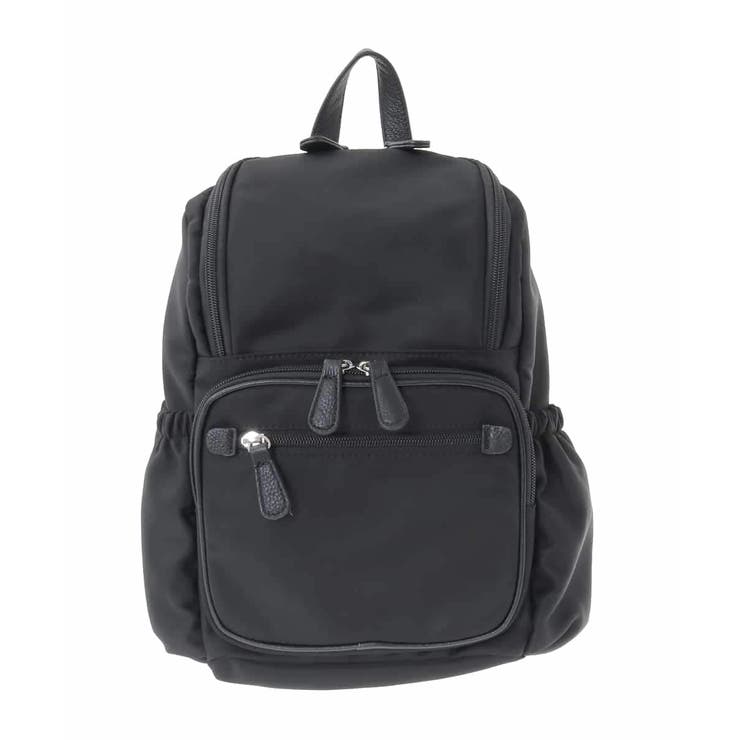 ブラック | [撥水加工/軽量]スクエアデザインコンパクトリュック | MK MICHEL KLEIN BAG