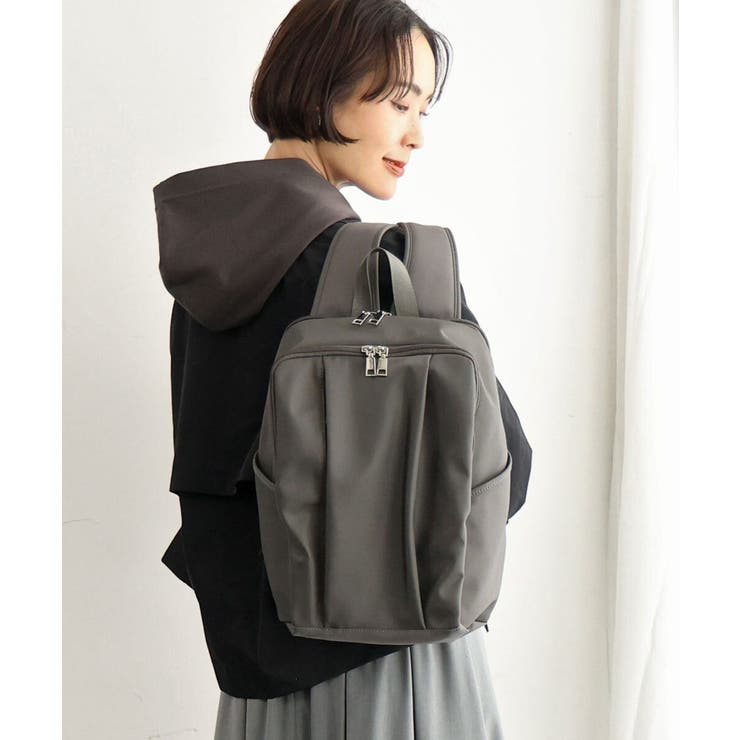 グレー | [15L/撥水/A4収納可]フロントタックデザインコンパクトリュック | MK MICHEL KLEIN BAG