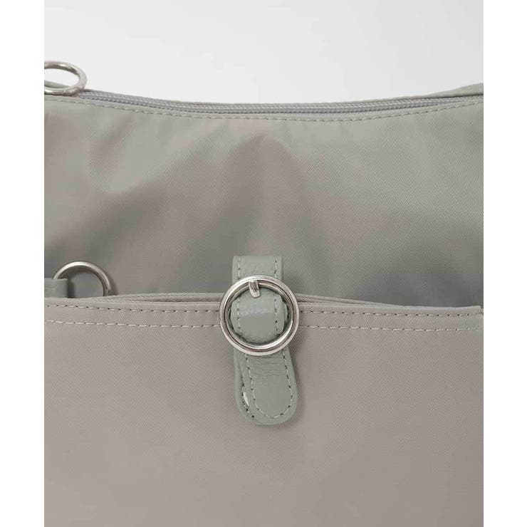 [撥水/軽量]レザーポイントナイロンショルダーバッグ | MK MICHEL KLEIN BAG | 詳細画像10 