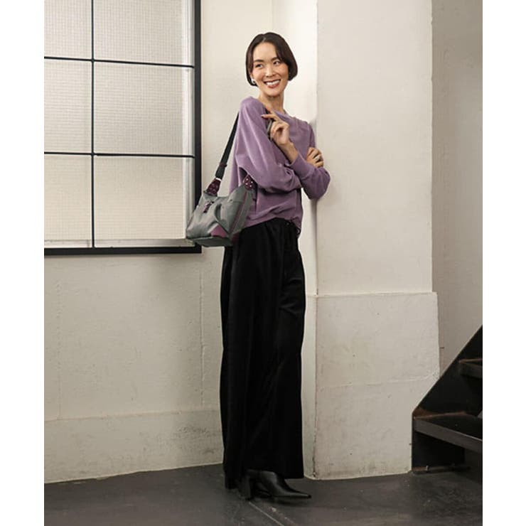 [撥水/軽量]レザーポイントナイロンショルダーバッグ | MK MICHEL KLEIN BAG | 詳細画像21 