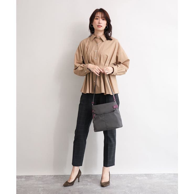 [撥水/軽量]アクセントレザースクエアショルダーバッグ | MK MICHEL KLEIN BAG | 詳細画像18 