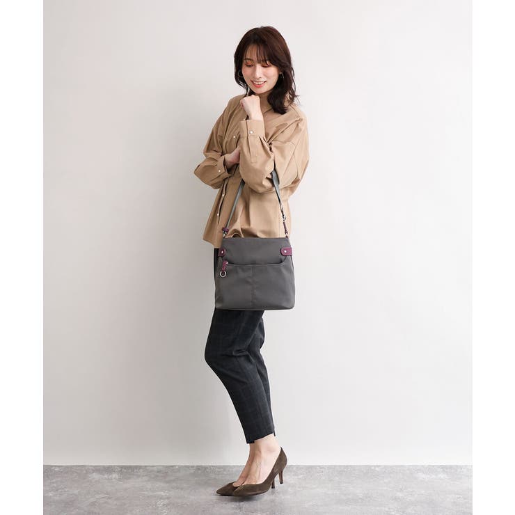 [撥水/軽量]アクセントレザースクエアショルダーバッグ | MK MICHEL KLEIN BAG | 詳細画像19 