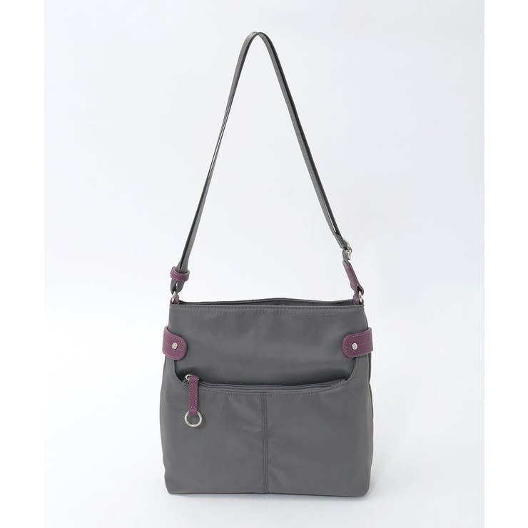 [撥水/軽量]アクセントレザースクエアショルダーバッグ | MK MICHEL KLEIN BAG | 詳細画像2 