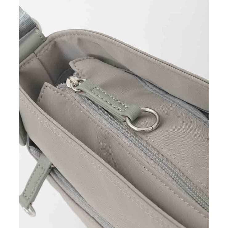 [撥水/軽量]アクセントレザーコンパクトショルダーバッグ | MK MICHEL KLEIN BAG | 詳細画像4 