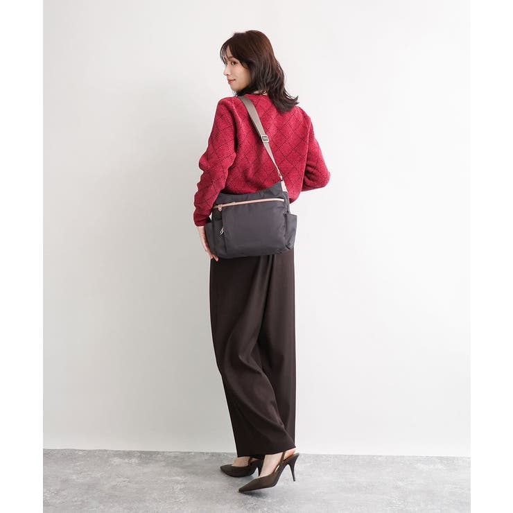 [撥水/軽量]アクセントレザーショルダーバッグ | MK MICHEL KLEIN BAG | 詳細画像18 