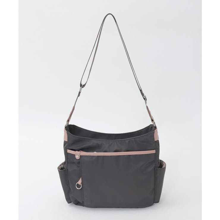 [撥水/軽量]アクセントレザーショルダーバッグ | MK MICHEL KLEIN BAG | 詳細画像2 