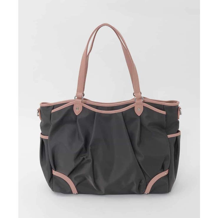 [2WAY/撥水/A4収納可]レザージョイントタックデザイントートバッグ | MK MICHEL KLEIN BAG | 詳細画像1 