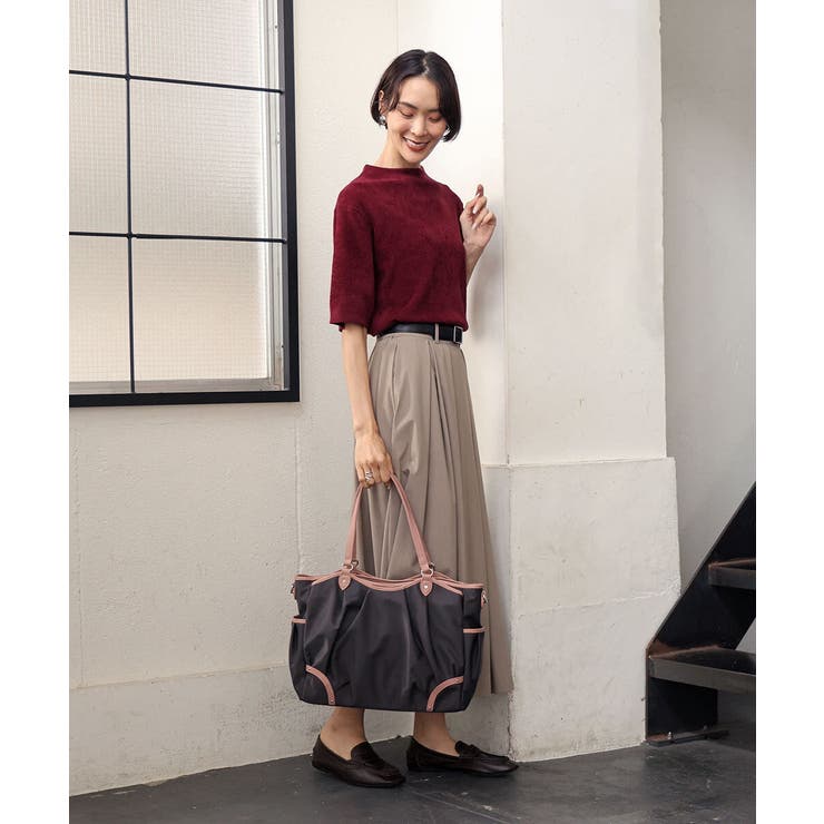 [2WAY/撥水/A4収納可]レザージョイントタックデザイントートバッグ | MK MICHEL KLEIN BAG | 詳細画像13 
