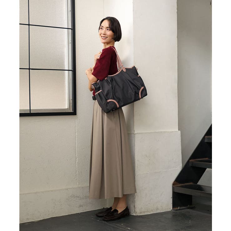 [2WAY/撥水/A4収納可]レザージョイントタックデザイントートバッグ | MK MICHEL KLEIN BAG | 詳細画像14 