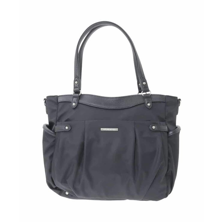 ブラック | [撥水/2WAY/A4収納可]サイドポケットパイピングバッグ | MK MICHEL KLEIN BAG