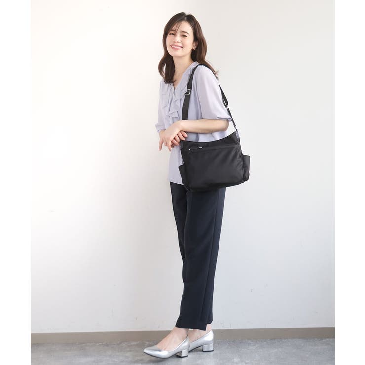 [撥水/軽量]アクセントレザーショルダーバッグ | MK MICHEL KLEIN BAG | 詳細画像25 
