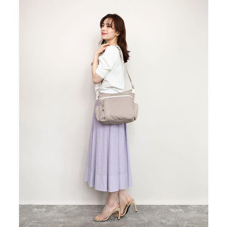 [撥水/軽量]アクセントレザーショルダーバッグ | MK MICHEL KLEIN BAG | 詳細画像26 
