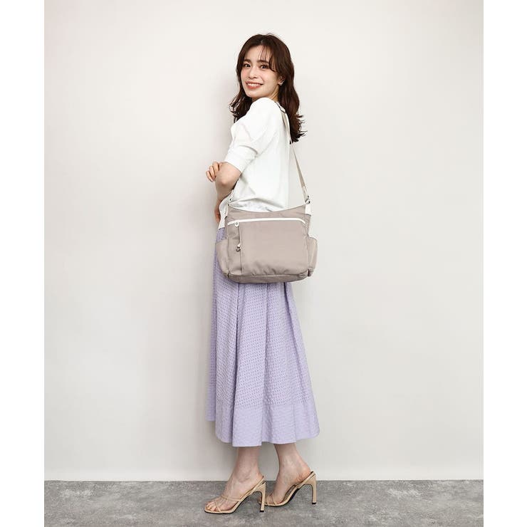 [撥水/軽量]アクセントレザーショルダーバッグ | MK MICHEL KLEIN BAG | 詳細画像27 