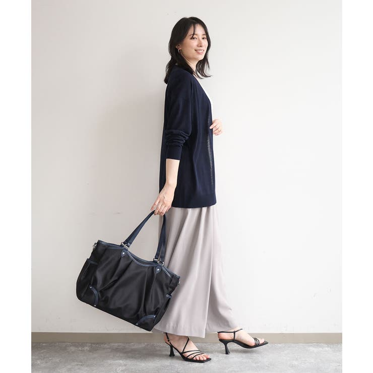 [2WAY/撥水/A4収納可]レザージョイントタックデザイントートバッグ | MK MICHEL KLEIN BAG | 詳細画像14 