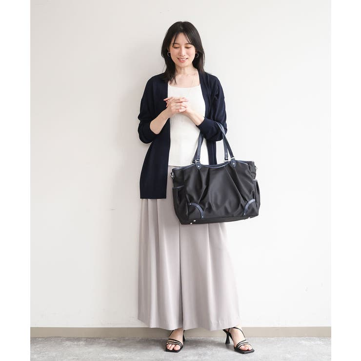 [2WAY/撥水/A4収納可]レザージョイントタックデザイントートバッグ | MK MICHEL KLEIN BAG | 詳細画像15 