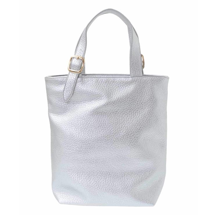 シルバー | [2WAY]合成皮革バケットトートバッグ | MK MICHEL KLEIN BAG