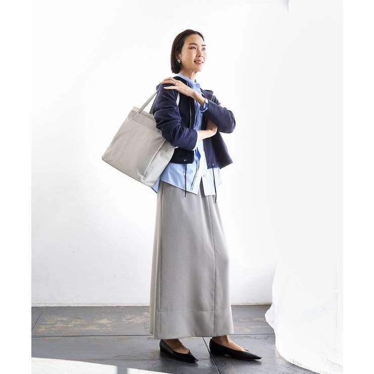 [A4収納可]異素材ジョイントスクエアトートバッグ | MK MICHEL KLEIN BAG | 詳細画像17 