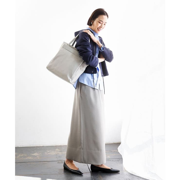 [A4収納可]異素材ジョイントスクエアトートバッグ | MK MICHEL KLEIN BAG | 詳細画像18 