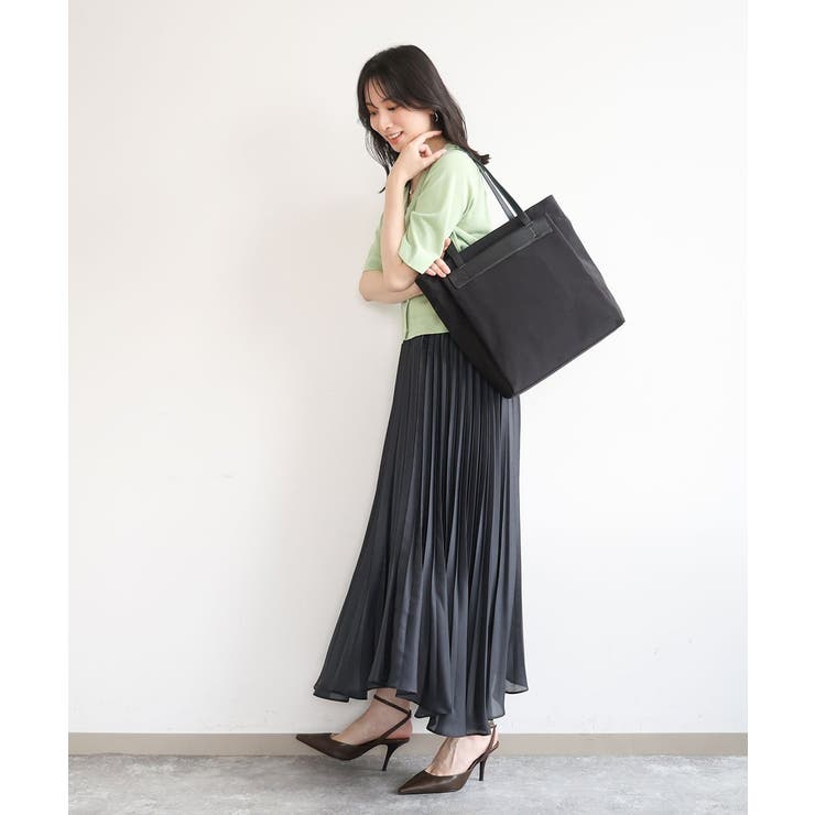 [A4収納可]異素材ジョイントスクエアトートバッグ | MK MICHEL KLEIN BAG | 詳細画像19 