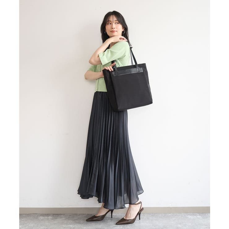 [A4収納可]異素材ジョイントスクエアトートバッグ | MK MICHEL KLEIN BAG | 詳細画像20 