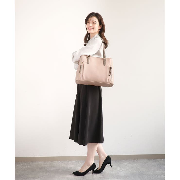 [A4収納可/2WAY]サイドジップデザイントートバッグ | MK MICHEL KLEIN BAG | 詳細画像15 